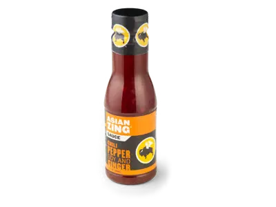 Mango habanero sauce bottle with sweet and spicy flavor 70 calories