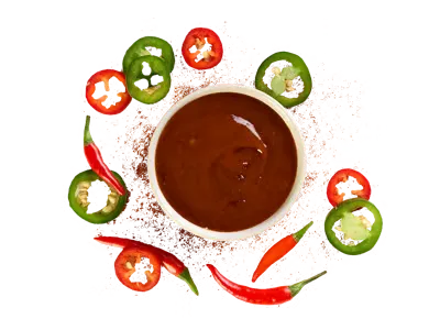 Blazin knockout sauce with intense spicy heat and bold flavor