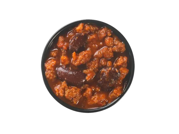 Bowl of hearty chili with a rich, thick texture