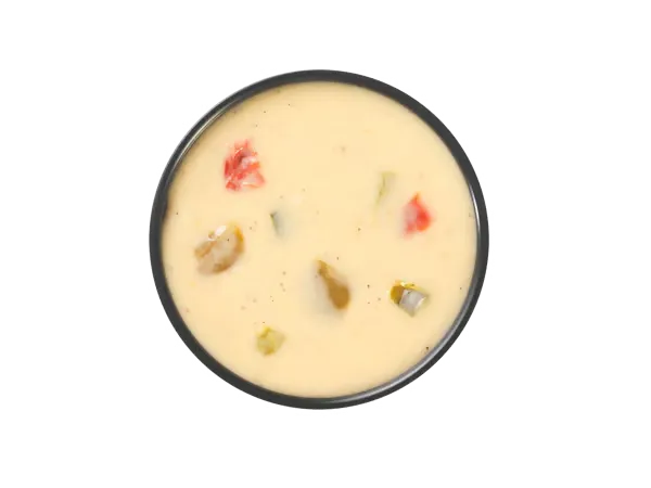 Creamy hatch queso dip with visible chili pieces