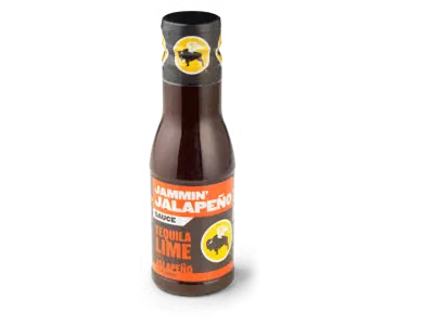 Jammin jalapeño sauce bottle with creamy spicy kick 90 calories