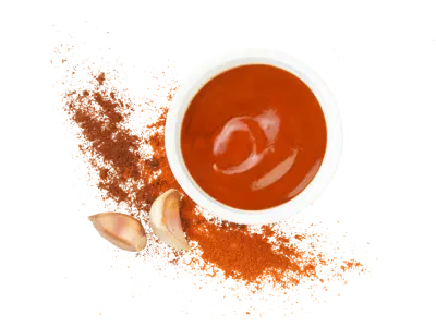 Nashville hot sauce with bold spicy flavor and rich red color