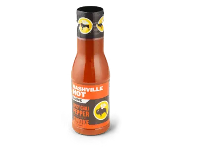 Nashville sauce bottle with creamy spicy kick 90 calories