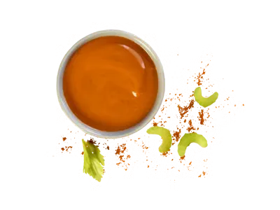 Original buffalo sauce with classic tangy and buttery spicy texture