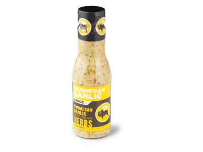 Parmesan garlic sauce bottle with creamy garlic flavor 130 calories