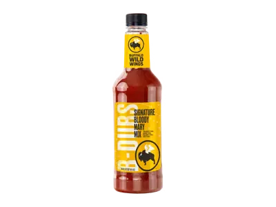 Signature bloody mary mix bottle with savory spiced flavor 30 calories